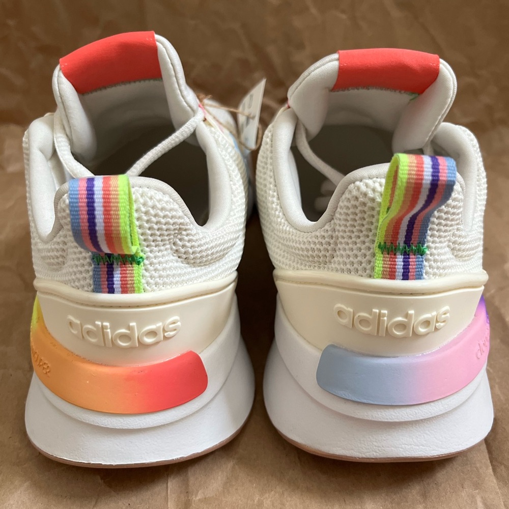 Adidas Womens Racer TR21 Off-White/Multicolor Size 7 Running Shoes - Picture 4 of 13